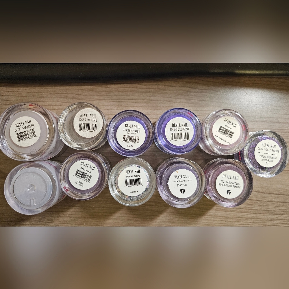 Revel Nail Dip Powder Collection - Purple Family lot of 11